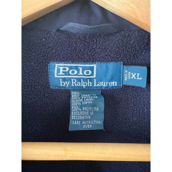 Men's Polo Ralph Lauren Jacket XL Navy Blue Full Zip Hooded - Picture 8 of 13